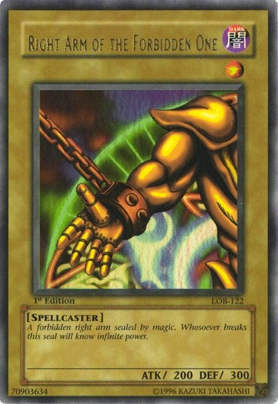 Right Arm of the Forbidden One [LOB-122] Ultra Rare | RetroPlay Games