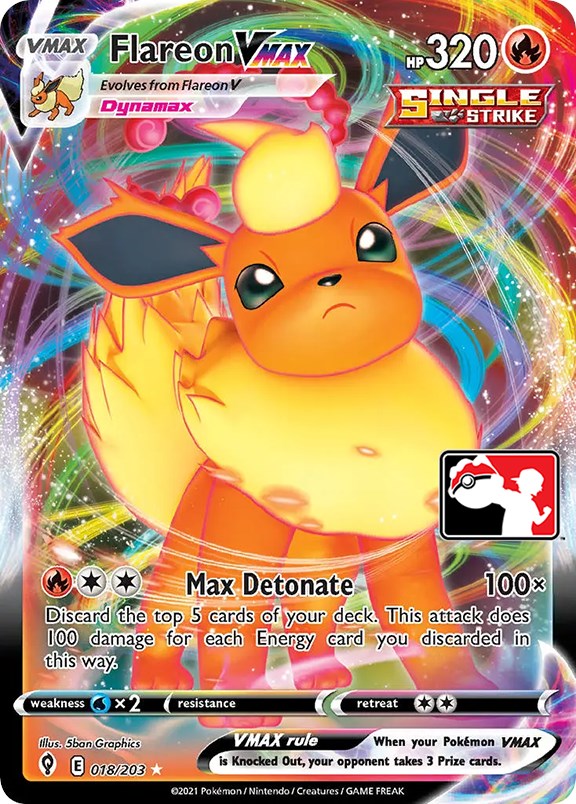 Flareon VMAX (018/203) [Prize Pack Series One] | RetroPlay Games