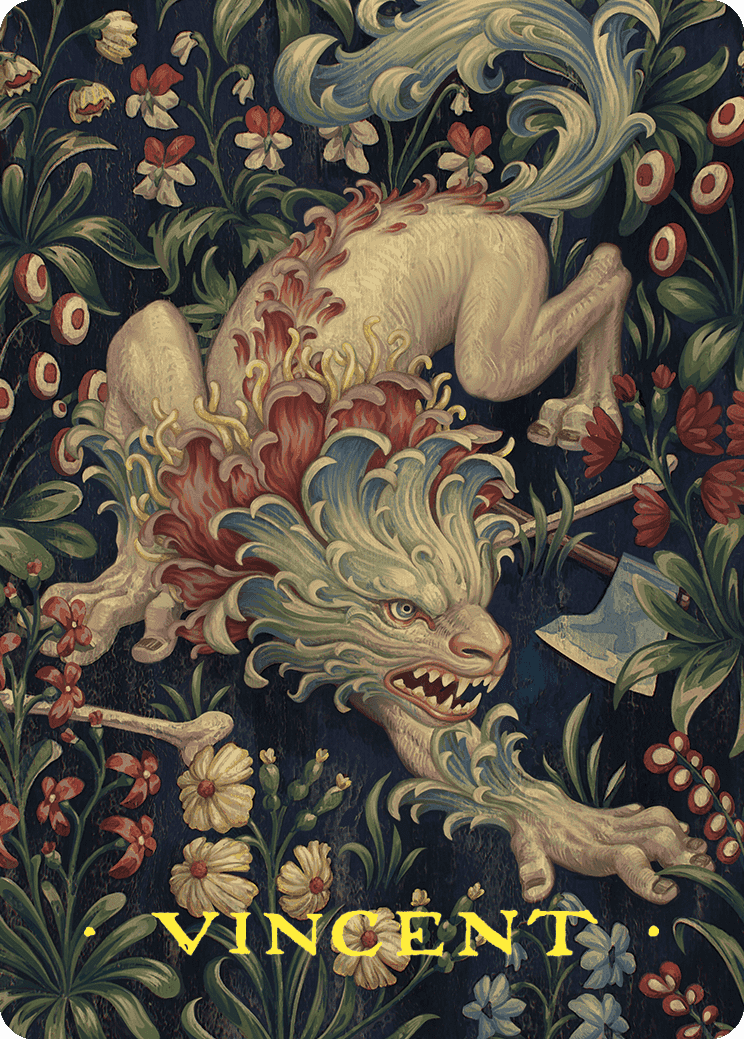 Beast Token Art Card (Gold-Stamped Signature) [Wilds of Eldraine Art Series] | RetroPlay Games