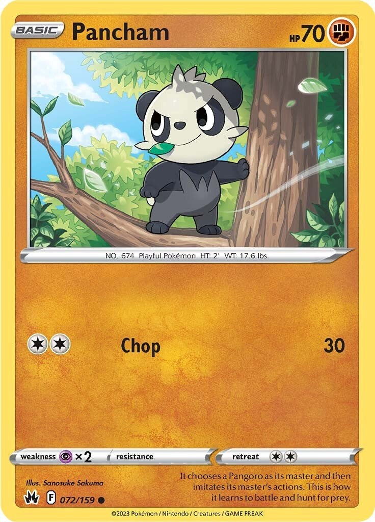 Pancham (072/159) [Sword & Shield: Crown Zenith] | RetroPlay Games