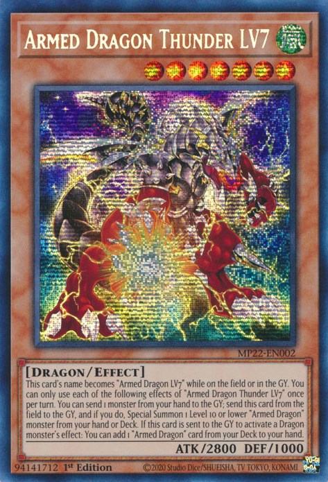 Armed Dragon Thunder LV7 [MP22-EN002] Prismatic Secret Rare | RetroPlay Games