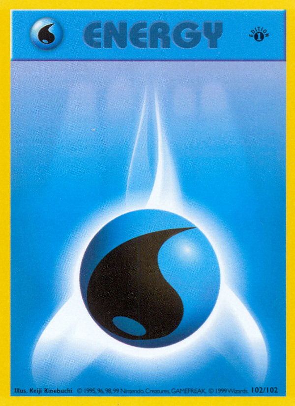 Water Energy (102/102) (Shadowless) [Base Set 1st Edition] | RetroPlay Games