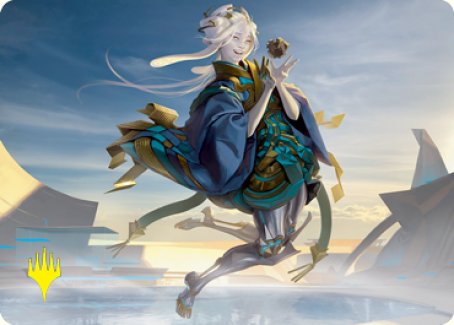 Moonfolk Puzzlemaker Art Card (Gold-Stamped Signature) [Kamigawa: Neon Dynasty Art Series] | RetroPlay Games