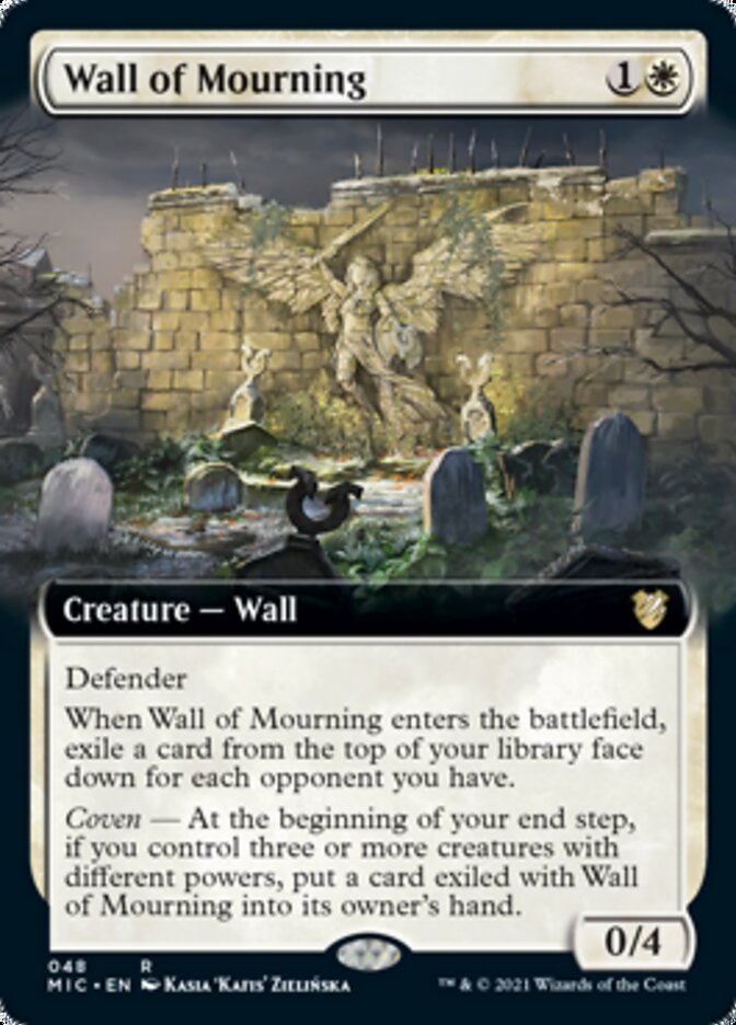 Wall of Mourning (Extended) [Innistrad: Midnight Hunt Commander] | RetroPlay Games