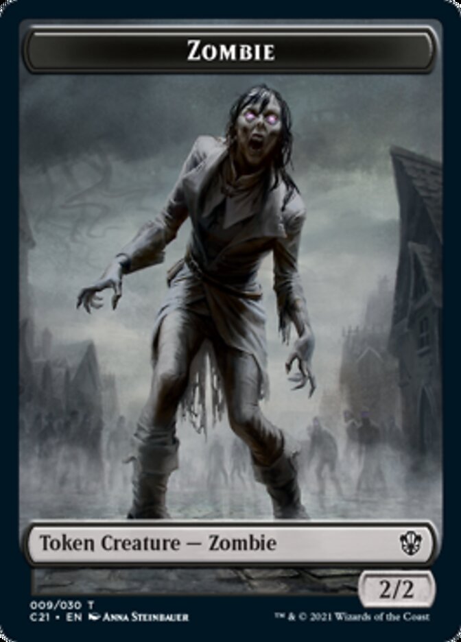 Zombie // Spirit Token [Commander 2021 Tokens] | RetroPlay Games