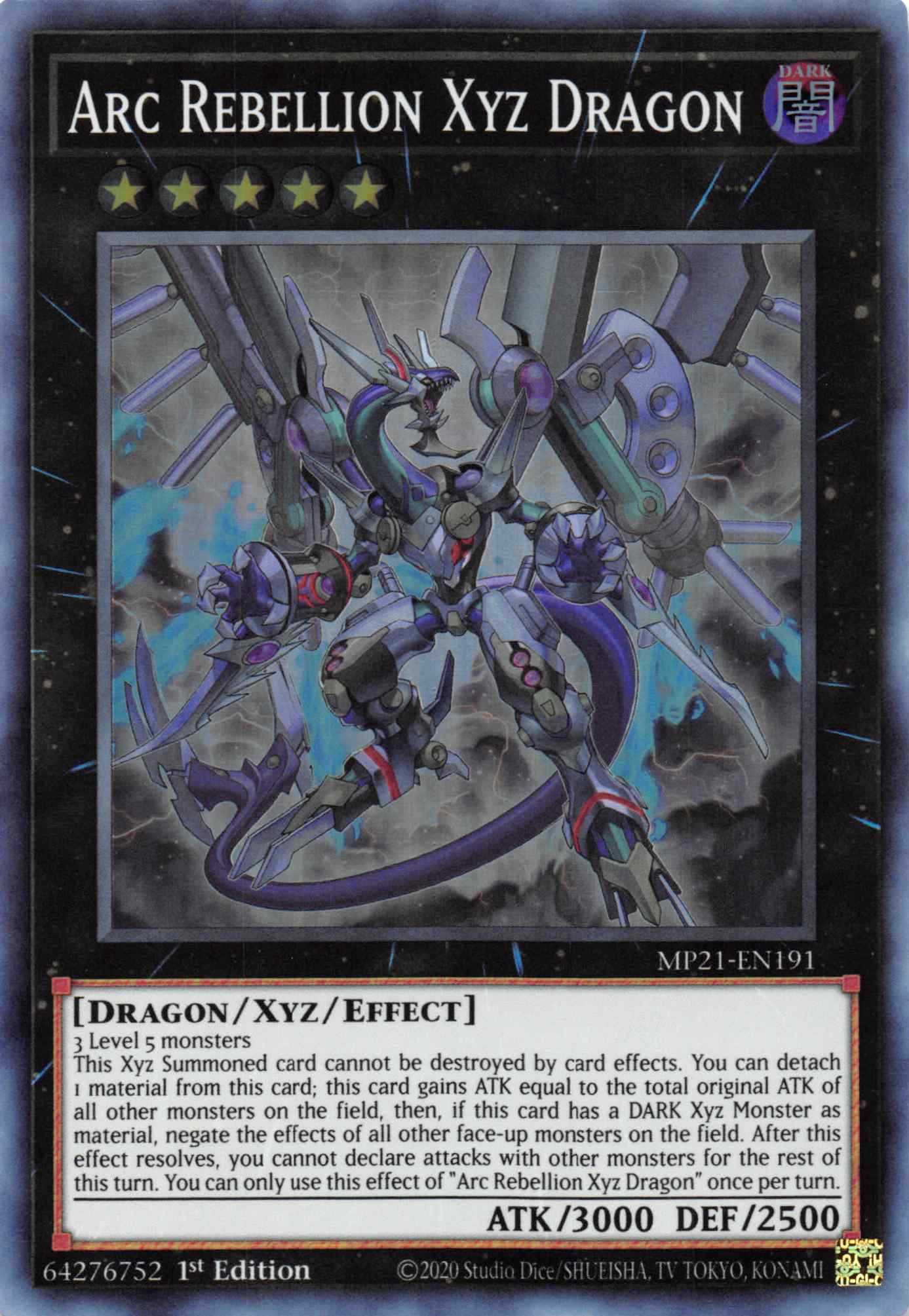 Arc Rebellion Xyz Dragon [MP21-EN191] Super Rare | RetroPlay Games