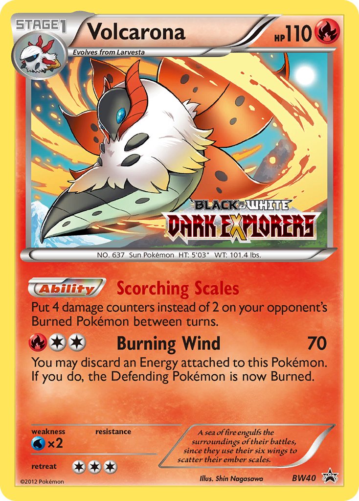 Volcarona (BW40) (Staff Prerelease Promo) [Black & White: Black Star Promos] | RetroPlay Games