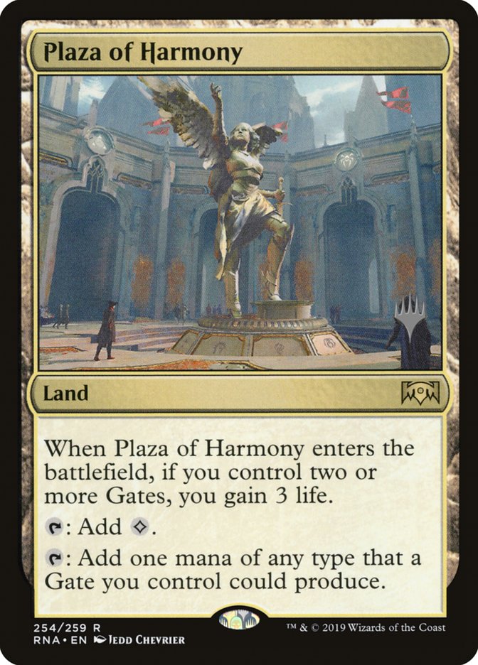 Plaza of Harmony (Promo Pack) [Ravnica Allegiance Promos] | RetroPlay Games