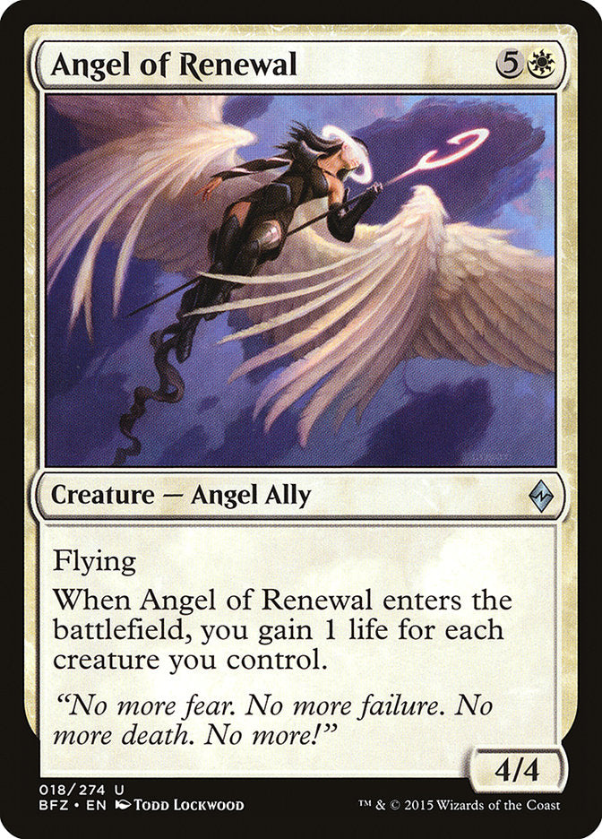 Angel of Renewal [Battle for Zendikar] | RetroPlay Games