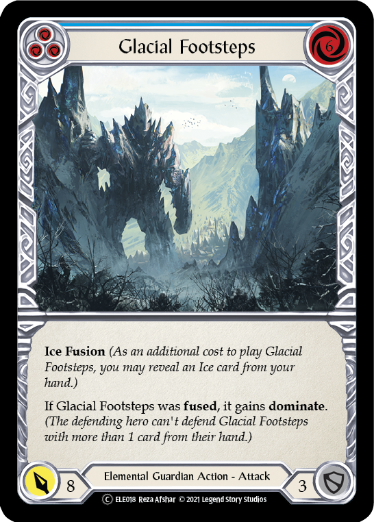 Glacial Footsteps (Blue) [U-ELE018] (Tales of Aria Unlimited)  Unlimited Rainbow Foil | RetroPlay Games