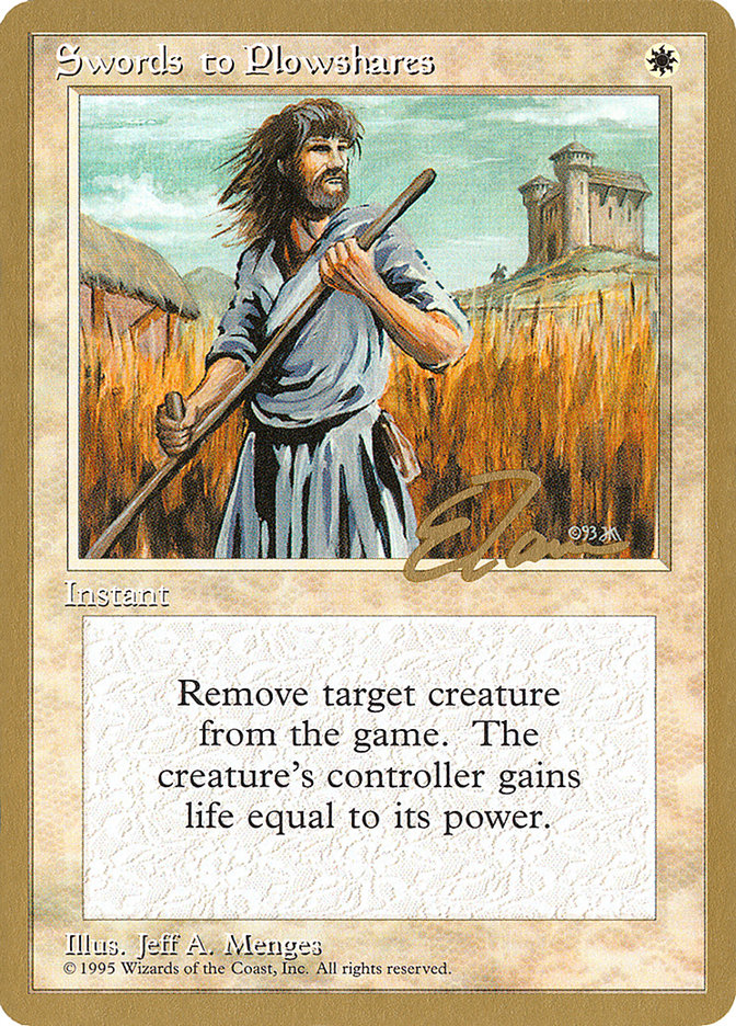 Swords to Plowshares (Eric Tam) [Pro Tour Collector Set] | RetroPlay Games