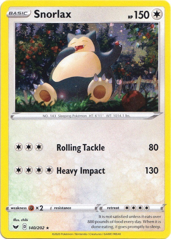 Snorlax (140/202) (Cosmos Holo) [Sword & Shield: Base Set] | RetroPlay Games