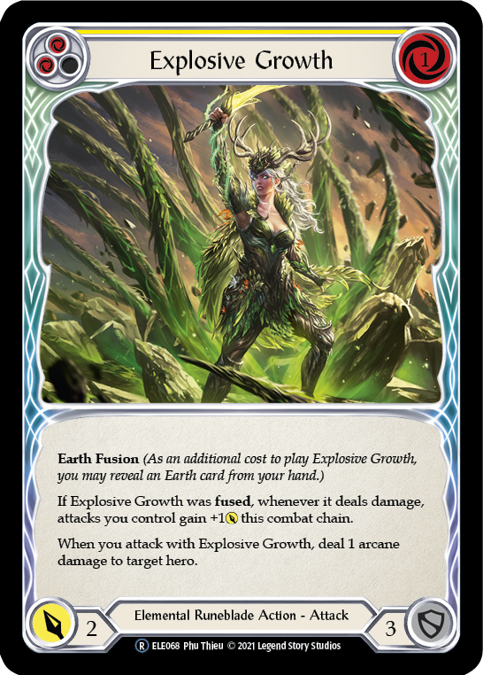 Explosive Growth (Yellow) [U-ELE068] (Tales of Aria Unlimited)  Unlimited Rainbow Foil | RetroPlay Games