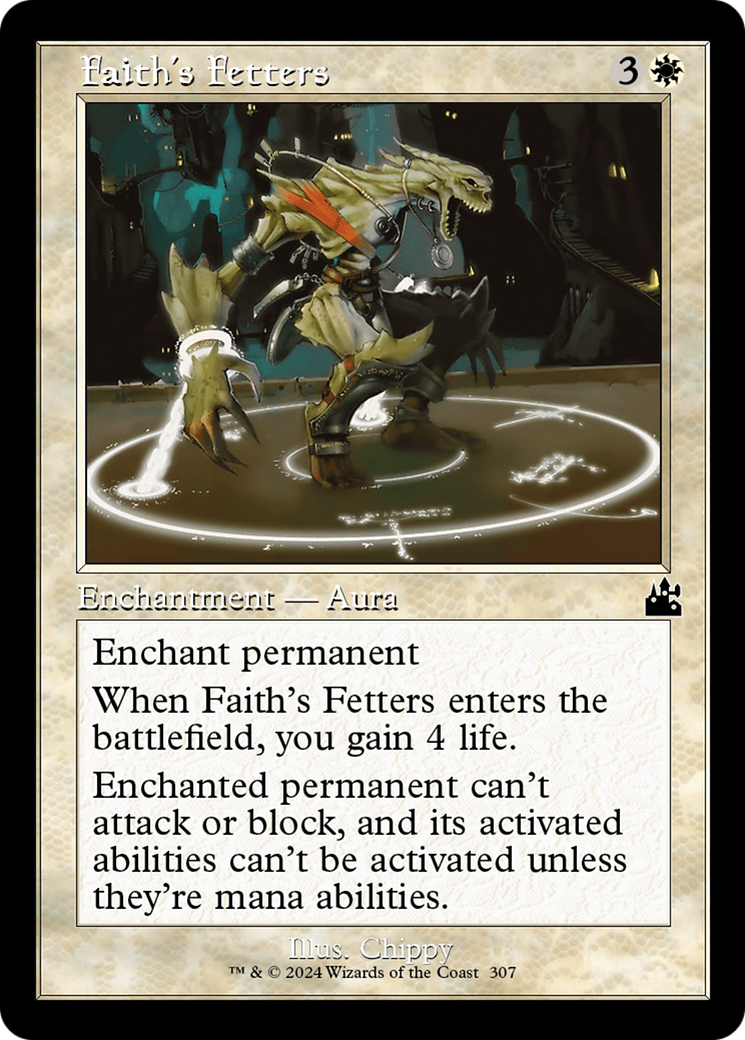 Faith's Fetters (Retro Frame) [Ravnica Remastered] | RetroPlay Games