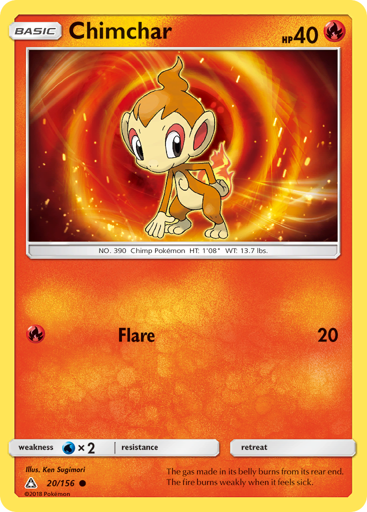 Chimchar (20/156) [Sun & Moon: Ultra Prism] | RetroPlay Games