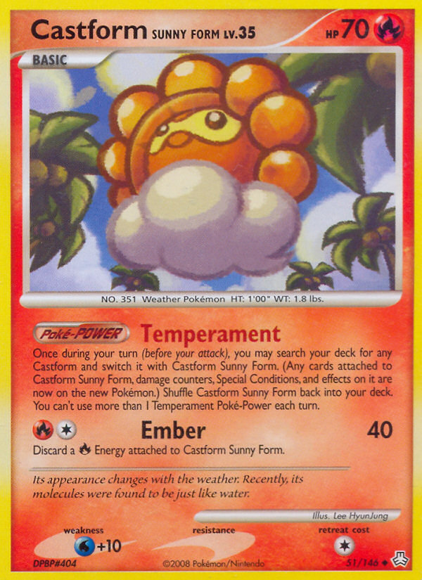 Castform Sunny Form (51/146) [Diamond & Pearl: Legends Awakened] | RetroPlay Games