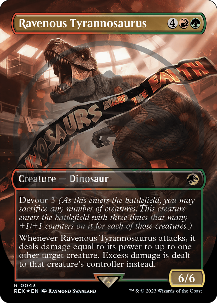 Ravenous Tyrannosaurus Emblem (Borderless) [Jurassic World Collection Tokens] | RetroPlay Games