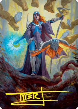 Kasmina, Enigma Sage Art Card (Gold-Stamped Signature) [Strixhaven: School of Mages Art Series] | RetroPlay Games