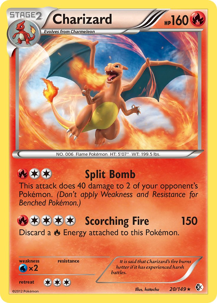 Charizard (20/149) (Cosmos Holo) (Blister Exclusive) [Black & White: Boundaries Crossed] | RetroPlay Games