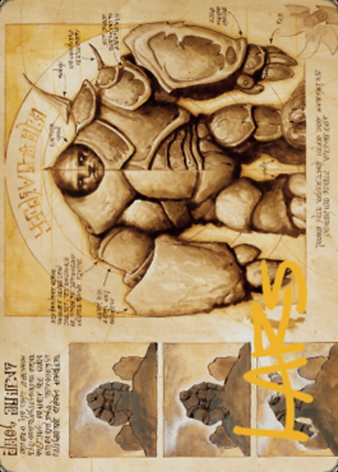 Precursor Golem Art Card (Gold-Stamped Signature) [The Brothers' War Art Series] | RetroPlay Games