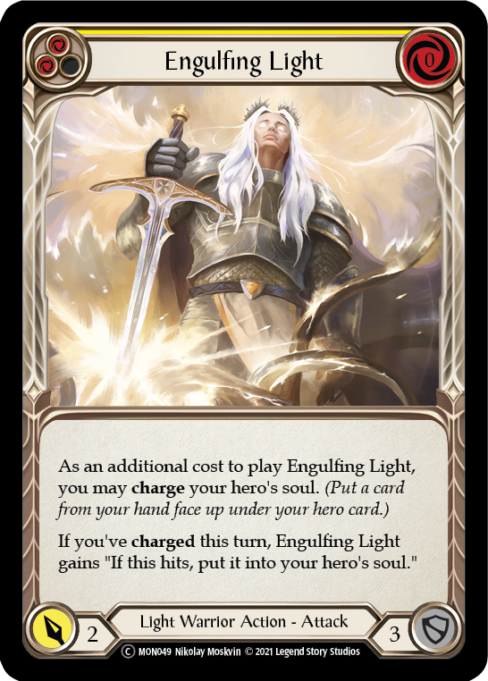 Engulfing Light (Yellow) [U-MON049-RF] (Monarch Unlimited)  Unlimited Rainbow Foil | RetroPlay Games