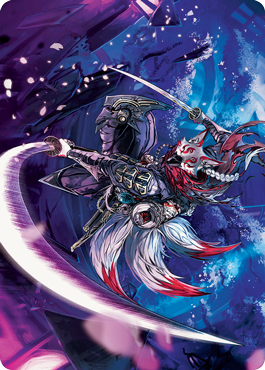 Blade-Blizzard Kitsune Art Card [Kamigawa: Neon Dynasty Art Series] | RetroPlay Games