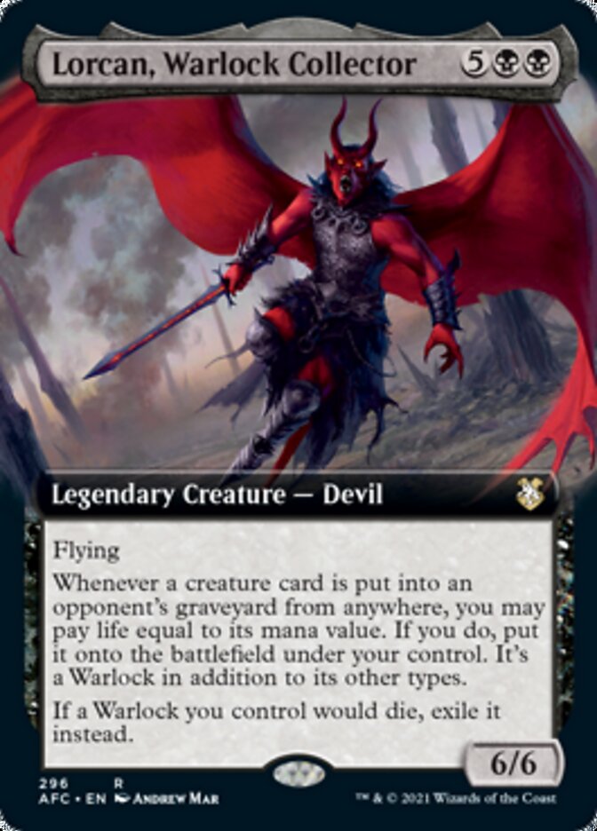 Lorcan, Warlock Collector (Extended) [Dungeons & Dragons: Adventures in the Forgotten Realms Commander] | RetroPlay Games