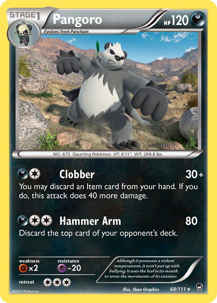 Pangoro (68/111) (Theme Deck Exclusive) [XY: Furious Fists] | RetroPlay Games