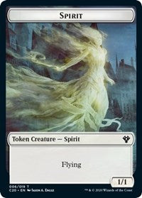 Spirit // Treasure Double-sided Token [Commander 2020 Tokens] | RetroPlay Games