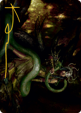 Saryth, the Viper's Fang Art Card (Gold-Stamped Signature) [Innistrad: Midnight Hunt Art Series] | RetroPlay Games