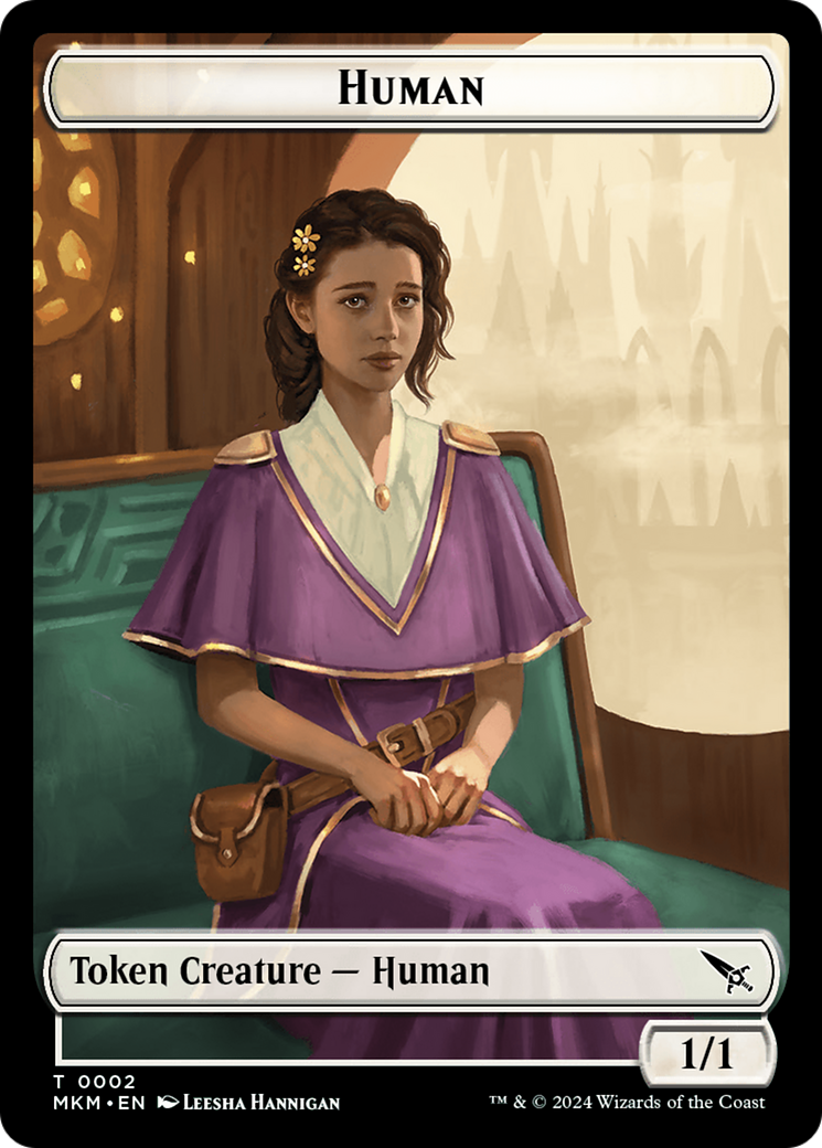 Human // Ogre Double-Sided Token [Murders at Karlov Manor Commander Tokens] | RetroPlay Games