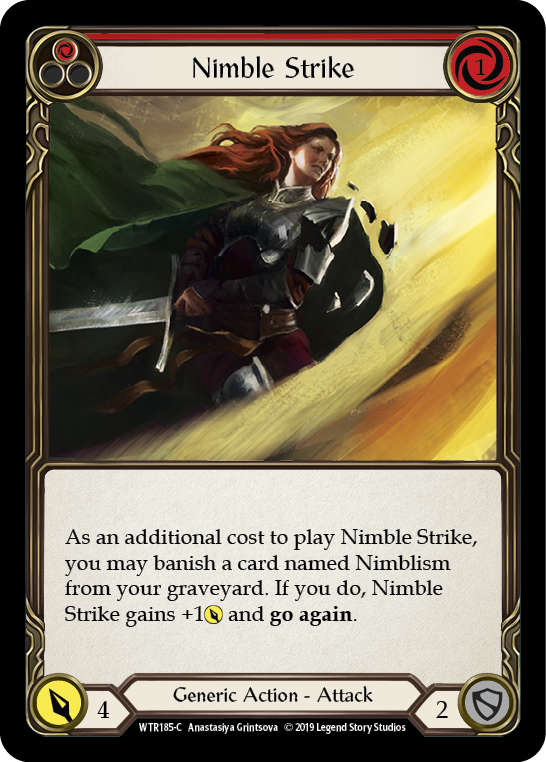 Nimble Strike (Red) [WTR185-C] (Welcome to Rathe)  Alpha Print Rainbow Foil | RetroPlay Games