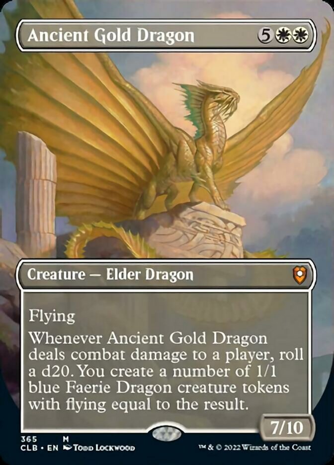 Ancient Gold Dragon (Borderless Alternate Art) [Commander Legends: Battle for Baldur's Gate] | RetroPlay Games