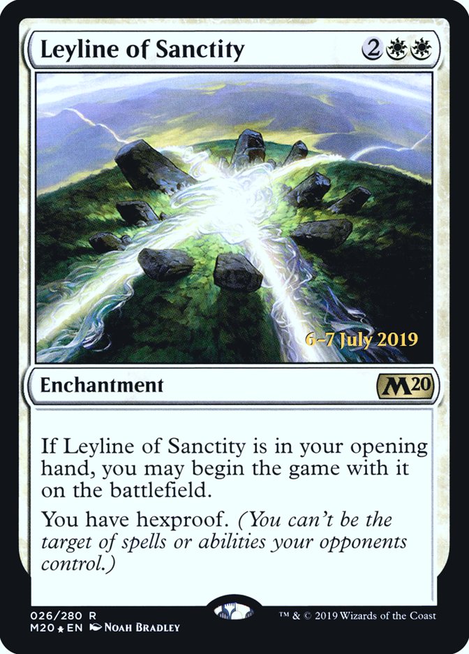 Leyline of Sanctity  [Core Set 2020 Prerelease Promos] | RetroPlay Games