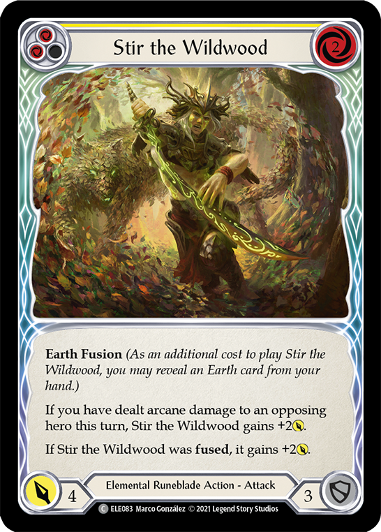 Stir the Wildwood (Yellow) [ELE083] (Tales of Aria)  1st Edition Rainbow Foil | RetroPlay Games