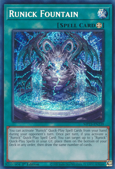 Runick Fountain [MP23-EN239] Prismatic Secret Rare | RetroPlay Games