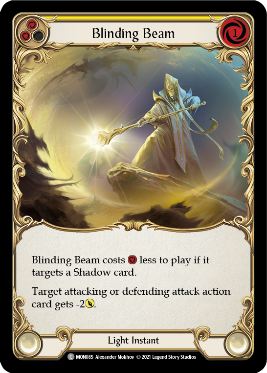 Blinding Beam (Yellow) [MON085-RF] (Monarch)  1st Edition Rainbow Foil | RetroPlay Games