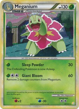 Meganium (26/123) (Cracked Ice Holo) [HeartGold & SoulSilver: Base Set] | RetroPlay Games