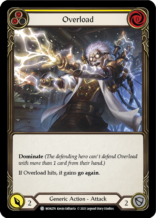 Overload (Yellow) [MON276-RF] (Monarch)  1st Edition Rainbow Foil | RetroPlay Games