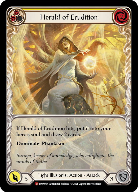 Herald of Erudition [MON004-EA] (Monarch)  1st Edition Rainbow Foil | RetroPlay Games