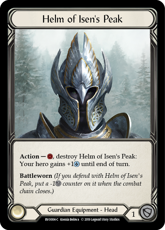 Helm of Isen's Peak [BVO004-C] (Bravo Hero Deck)  1st Edition Normal | RetroPlay Games