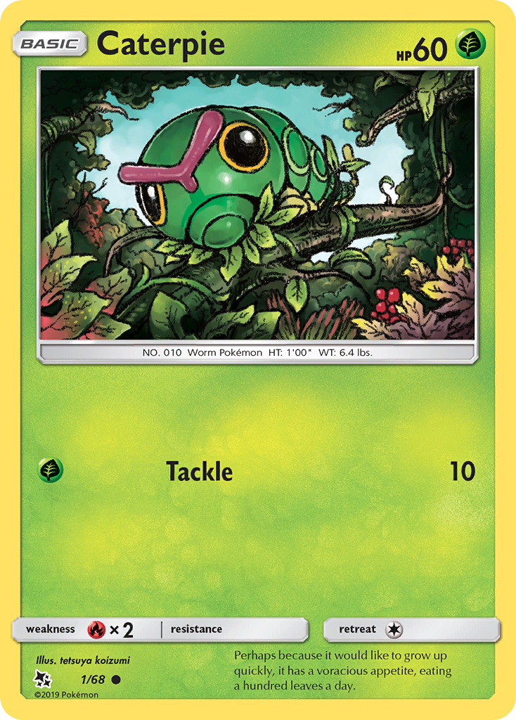 Caterpie (1/68) [Sun & Moon: Hidden Fates] | RetroPlay Games