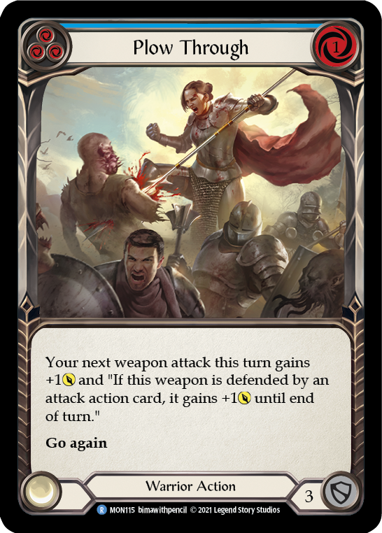 Plow Through (Blue) [MON115] (Monarch)  1st Edition Normal | RetroPlay Games