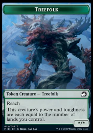 Treefolk Token [Innistrad: Midnight Hunt Tokens] | RetroPlay Games