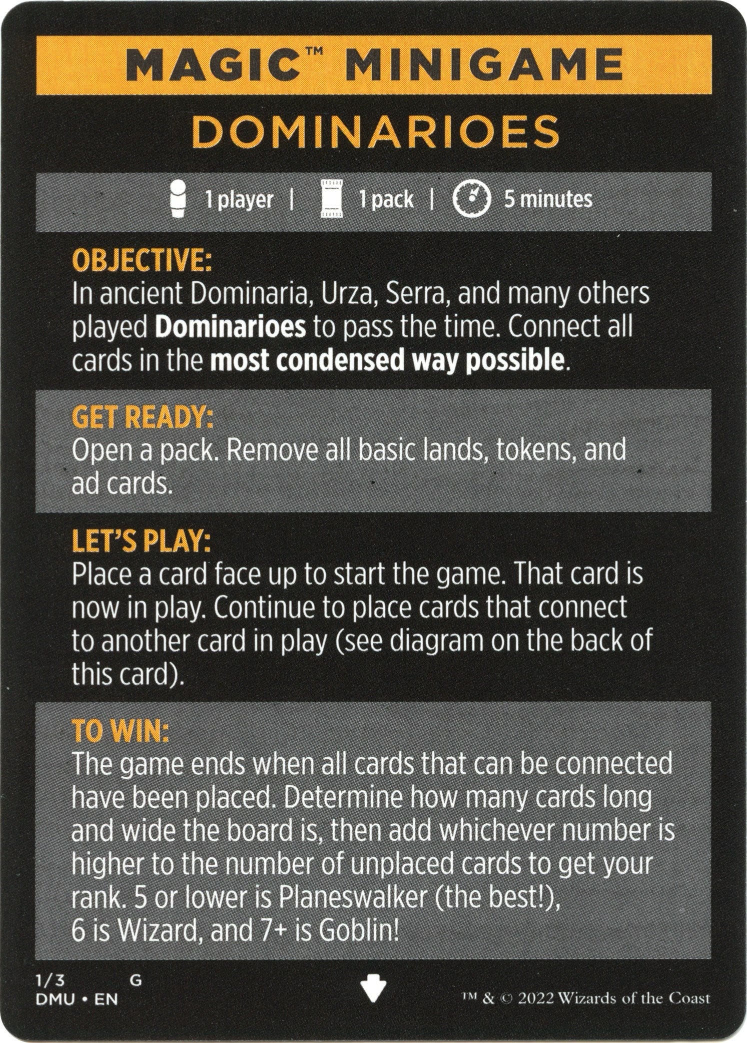 Dominarioes (Magic Minigame) [Dominaria United Minigame] | RetroPlay Games