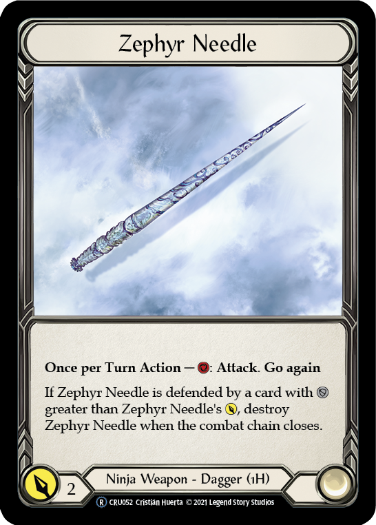 Zephyr Needle [U-CRU052] (Crucible of War Unlimited)  Unlimited Rainbow Foil | RetroPlay Games