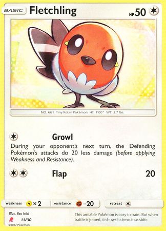 Fletchling (11/30) [Sun & Moon: Trainer Kit - Lycanroc] | RetroPlay Games