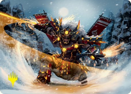 Asari Captain Art Card (Gold-Stamped Signature) [Kamigawa: Neon Dynasty Art Series] | RetroPlay Games