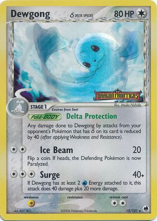 Dewgong (15/101) (Delta Species) (Stamped) [EX: Dragon Frontiers] | RetroPlay Games