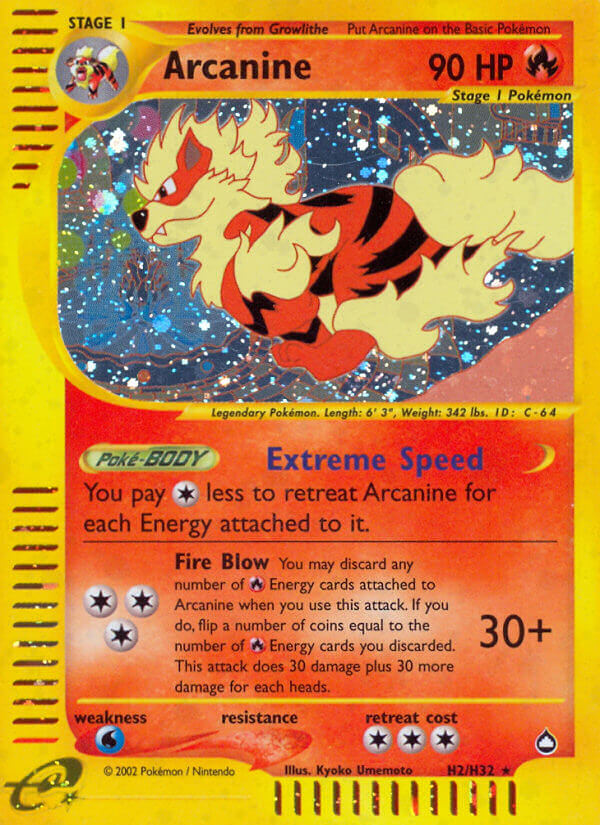 Arcanine (H2/H32) [Aquapolis] | RetroPlay Games